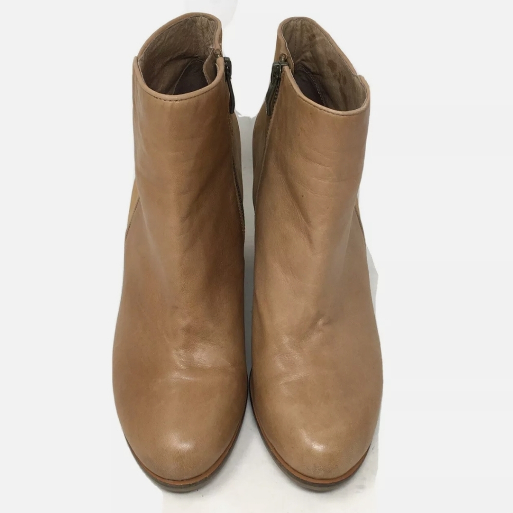 Vince Camuto Ankle Boots Tan Lambskin 9 - Picture 4 of 8